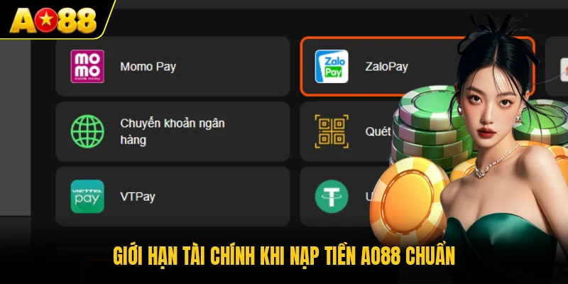 Giới hạn tài chính khi nạp tiền AO88 chuẩn 